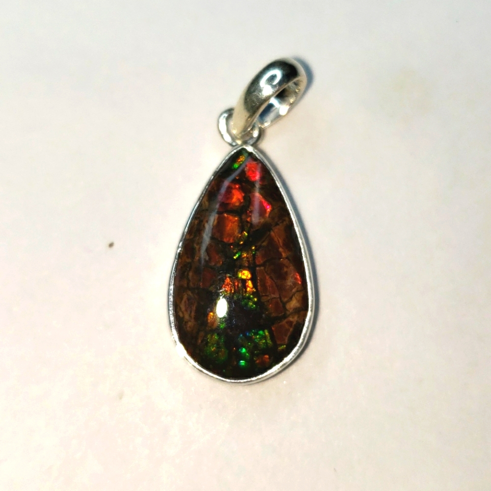 Silver Candian Ammolite Pendant